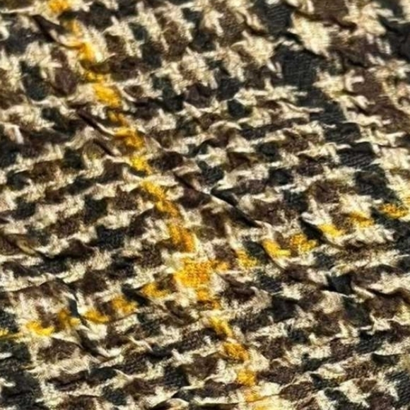 Celine Phoebe Philo Mini Dress Silk Lightweight Plaid Cream Black Brown - Picture 12 of 12